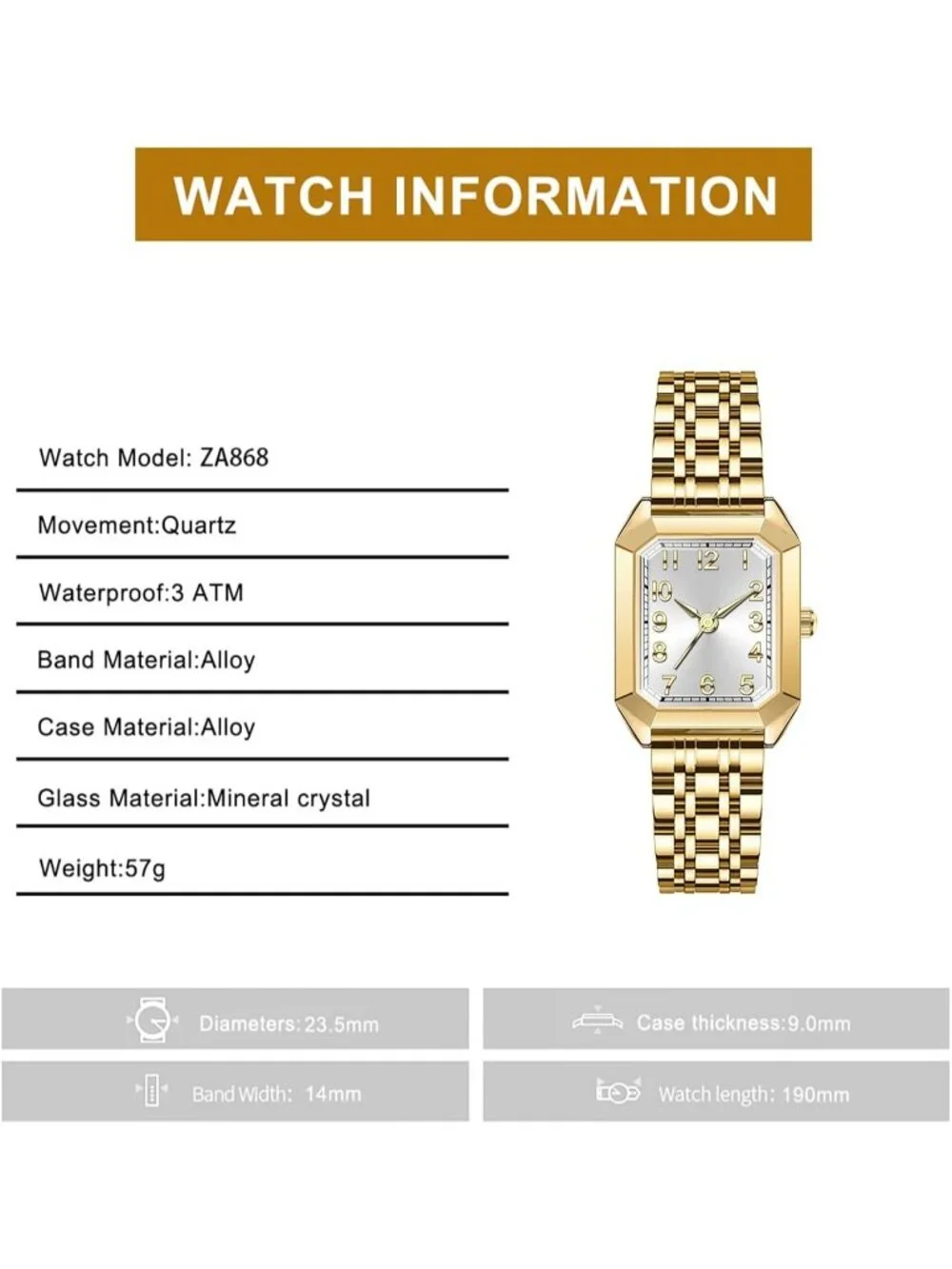 Women's Gold Vintage Roman/Arabic Numeral Dial Adjustable Alloy Bracelet Watch